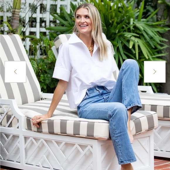 NWT Julia Amory Antibes White Women's Button Down Size Small - Picture 6 of 10